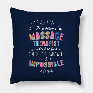 An awesome Massage Therapist Gift Idea - Impossible to Forget Quote Pillow