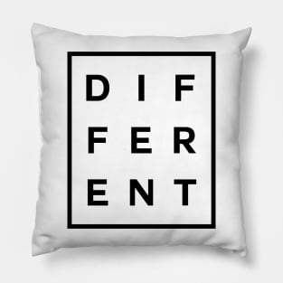 Different Boxed (Black) Pillow