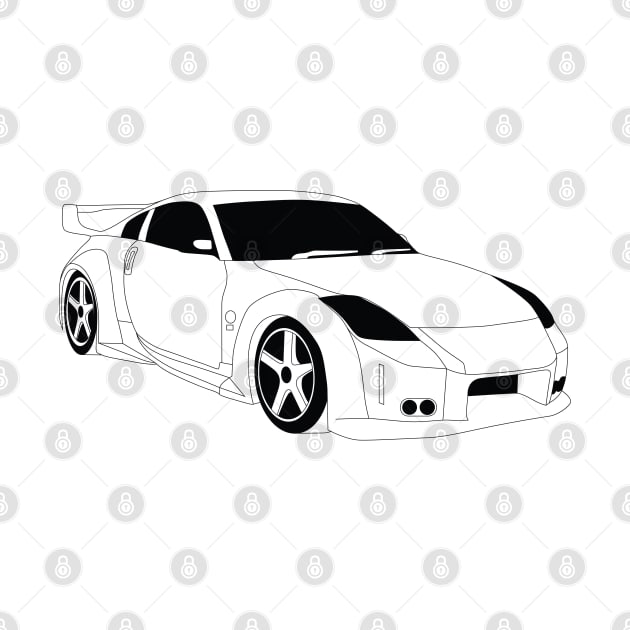 FF Nissan Fairlady Black Outline by kindacoolbutnotreally