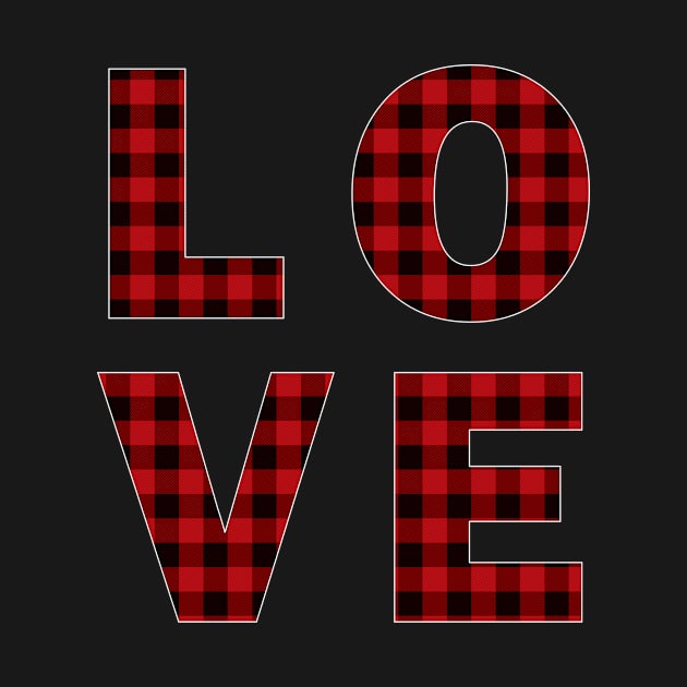 Buffalo plaid pattern LOVE by CMDesign