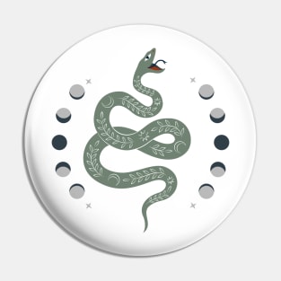 Snake Moonphases Pin