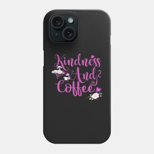 Kawaii Kindness and coffee lama Phone Case