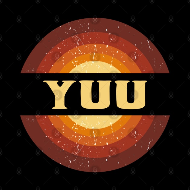 Vintage Proud Name Yuu Birthday Gifts Circle by Kisos Thass