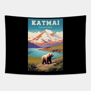 Katmai National Park Travel Poster Tapestry