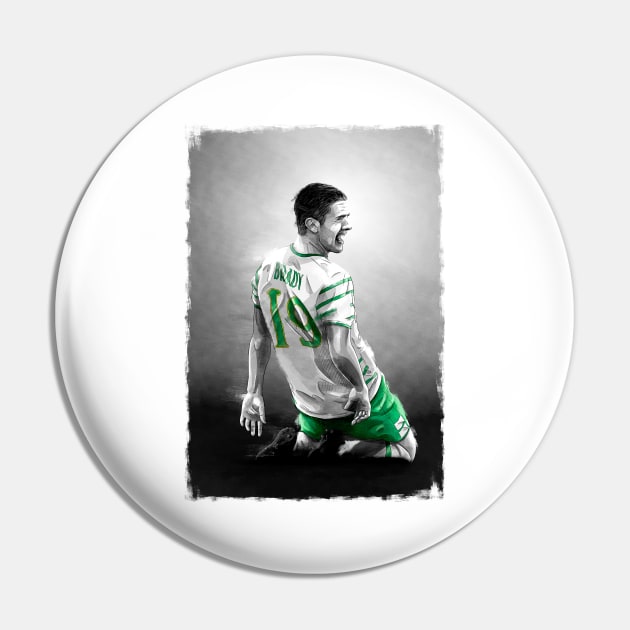 Robby Brady - Ireland Euro 2016 Football Artwork Pin by barrymasterson