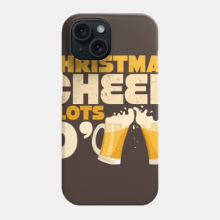 Christmas Cheer & Lots O' (Of) Beer - Distressed Design Phone Case