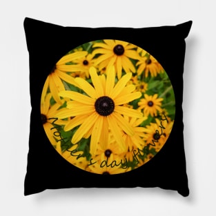 Yellow Daisy Mothers Day Flowers Pillow