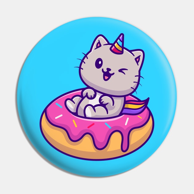 Unicat Doughnut Pin by machmigo