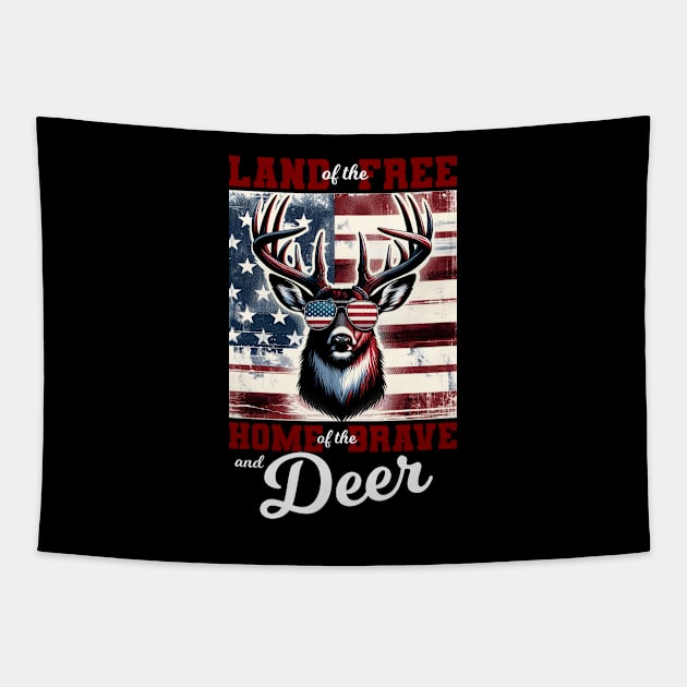 American Deer Tapestry by Muslimory