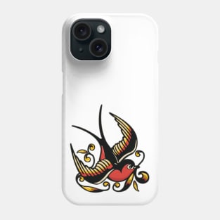 Old school sparrow shoulder tattoos Phone Case