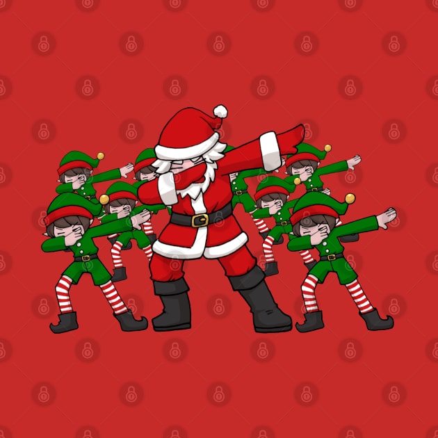 Kids Apparel Santa And Elves Dancing The Dabbing Dance by TonTomDesignz