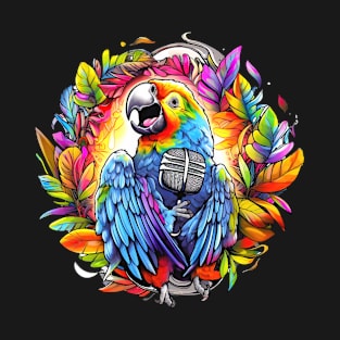 Melodic Parrot Feathers T-Shirt