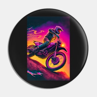 Cyber Future Dirt Bike With Neon Colors Pin