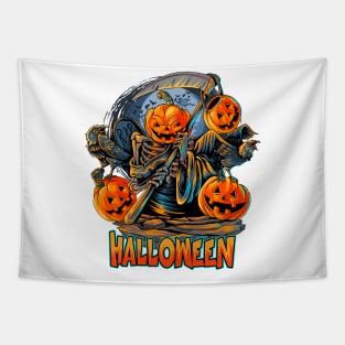 Angel of Death Halloween Jack-o-lanterns Tapestry