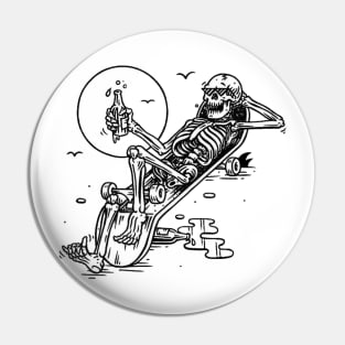 Skeleton Skater Pin