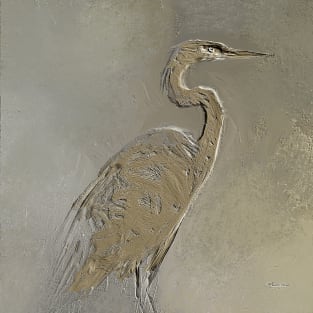 Metalic Blue Heron Magnet