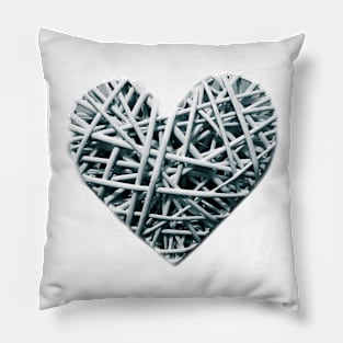 Heart white Pillow