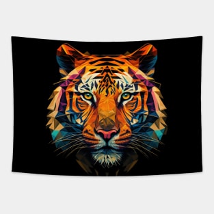 Polygon Tiger | Colorful Animal Art Tapestry