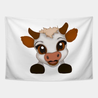 Cute Ox Drawing Tapestry