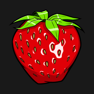 Strawberry Power Large Chest Logo T-Shirt