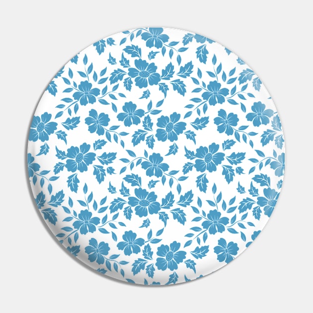 Blue Spring Flower Pin by Glenn Landas Digital Art