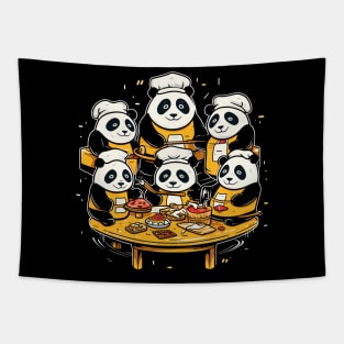 Panda Food Passion: Restaurant Ramen Panda Feast Mode: Culinary Cuteness Tapestry