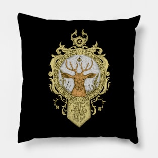 Orchid Deer Art Pillow