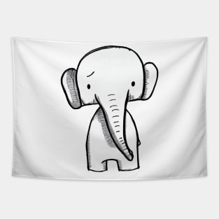 Cartoon sketch style elephant Tapestry