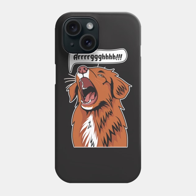 Angry Nova Scotia Duck Tolling Retriever Phone Case by welovetollers