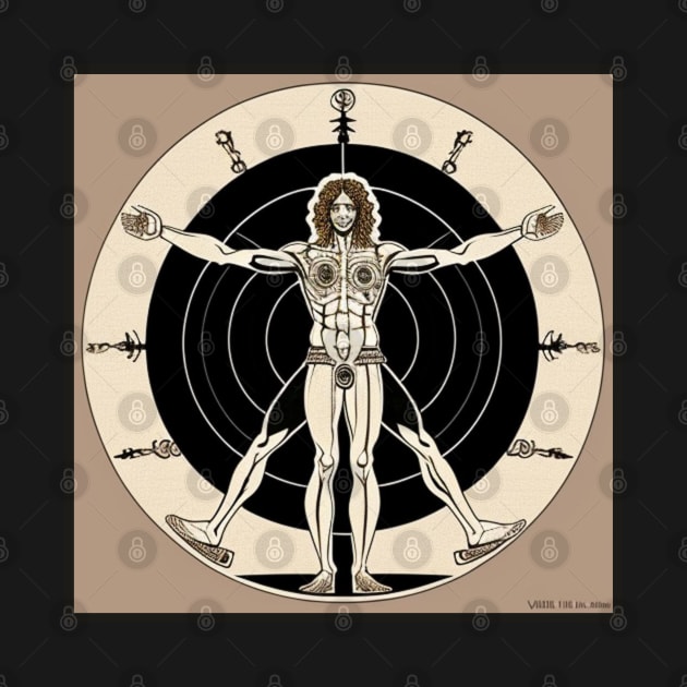 Vitruvian Man Rock n Roll Vinyl Record Vol. 2 by musicgeniusart