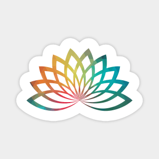 Rainbow lotus flower Magnet