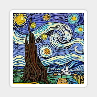 Starry Night Style Magnet