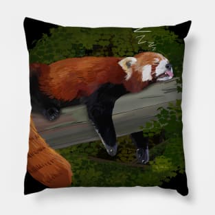 Sleepy Red Panda Pillow