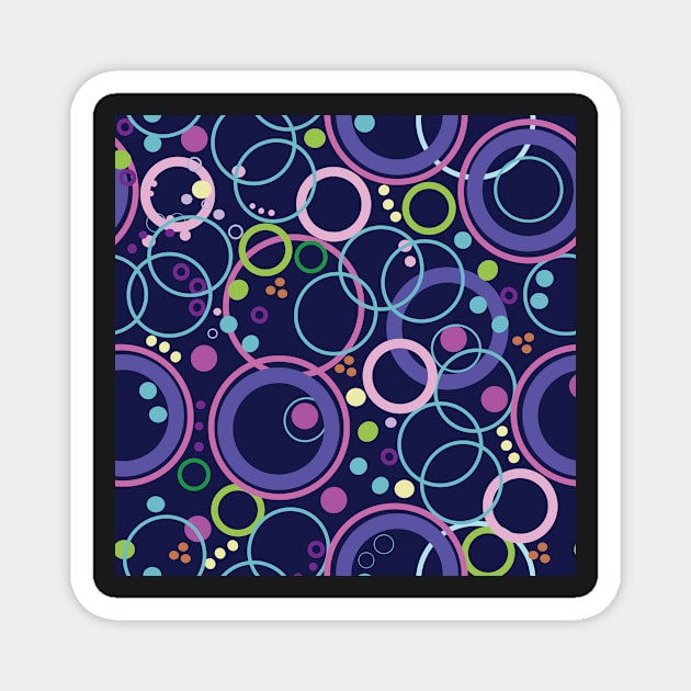 Loopy Bright Circles Magnet by MegMarchiando