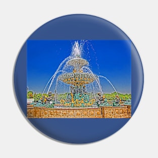 Fountain on the Place de la Concorde, Paris, France Pin