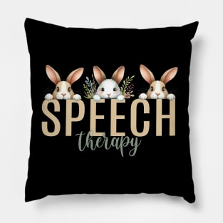 Cute Speech Therapy Easter Bunnies Pillow