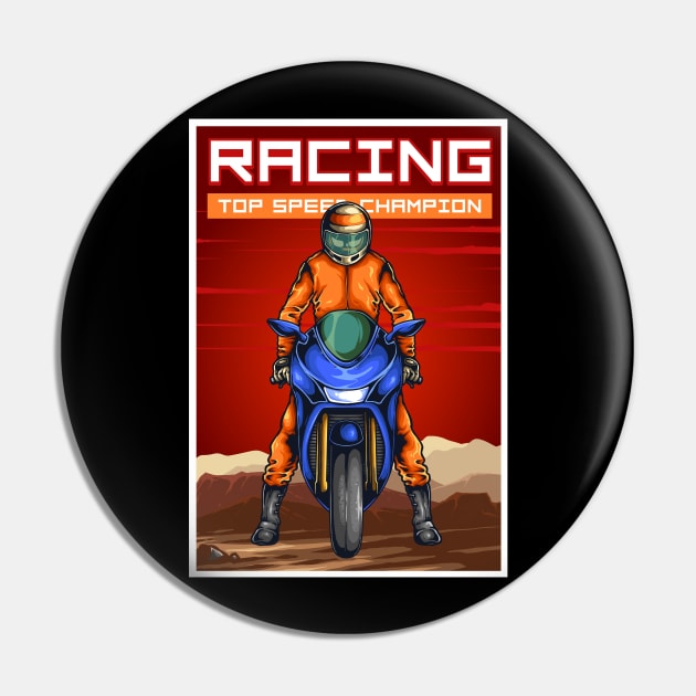 Racing Top Speed Champion Pin by busines_night