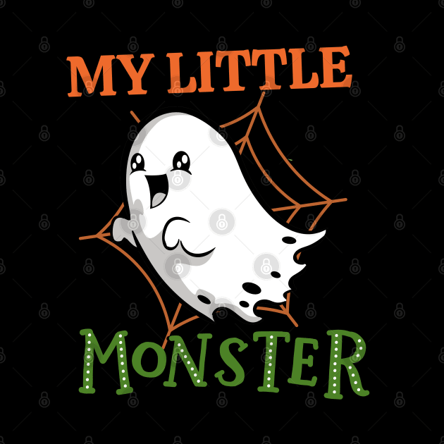 My Little Monster Funny cute Scary ghost Halloween cute scary little ghost by BoogieCreates