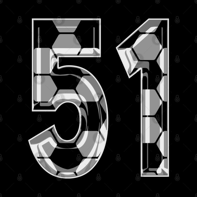 Soccer Number 51 Soccer Jersey #51 Soccer Mom Player Fan by TeeCreations