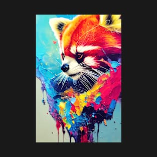 Red Panda  Animal Discovery Adventure Nature Planet Earth Paint T-Shirt