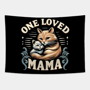 One loved mama - cats Tapestry