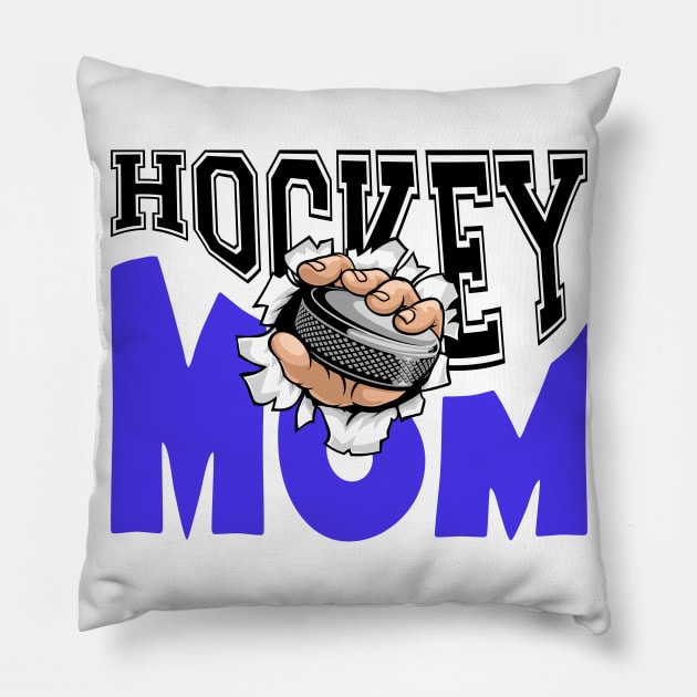 Hockey mom Pillow by Laakiiart