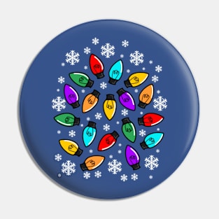 Bulbs with Snowflakes Pin