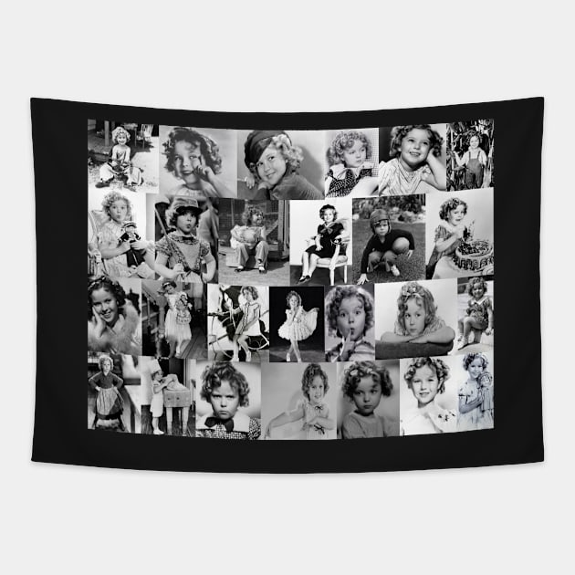 Shirley Temple Collage Tapestry by RetroSalt