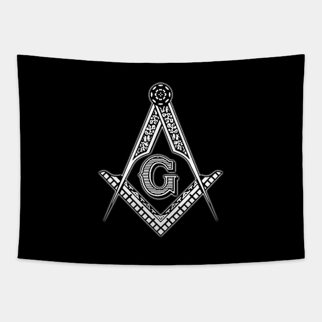 Freemason (Black) Tapestry by Jared S Davies