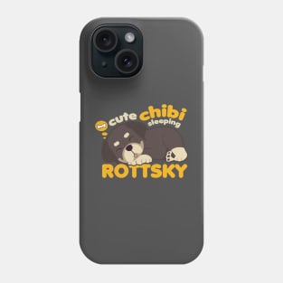 Cute Chibi Sleeping Rottsky Phone Case