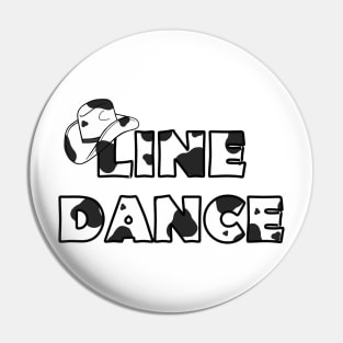 LINE Dancing Black Cow Spots Pin