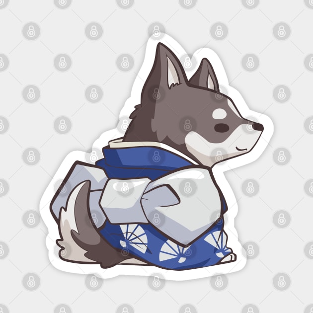 Kimono Husky Magnet by Bobblejot