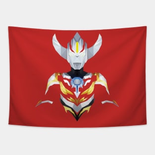 Ultraman Orb Burnmite (Low Poly Art) Tapestry