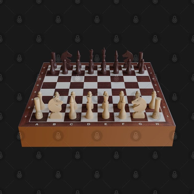 Chessboard with chessmen by GiCapgraphics